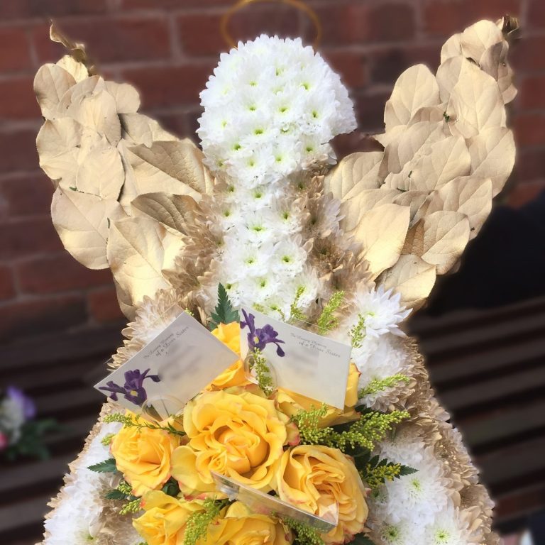 Angel floral tribute 