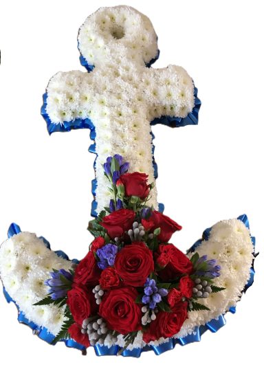 Anchor funeral flowers  